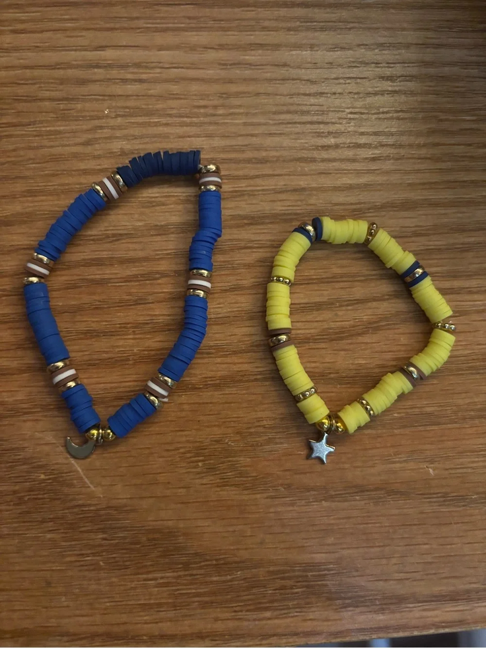 Different types of bracelet in a set of twos or can be just on of themselves